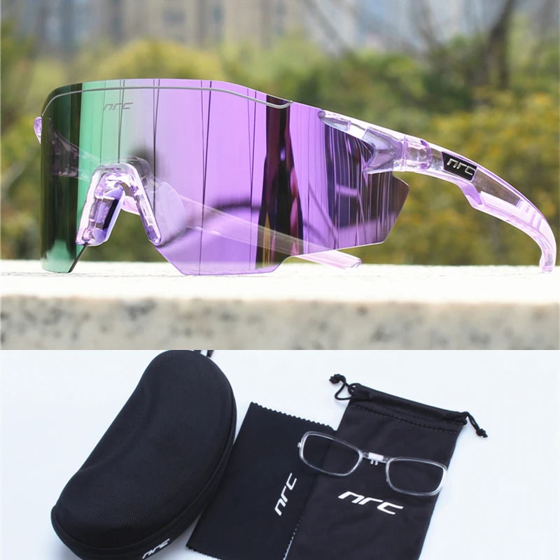 NRC Cycling Sunglasses With Box TR90 Outdoor Sports Bicycle Glasses MTB Mountain Bike Fishing Riding Eyewear for Men Women Glass