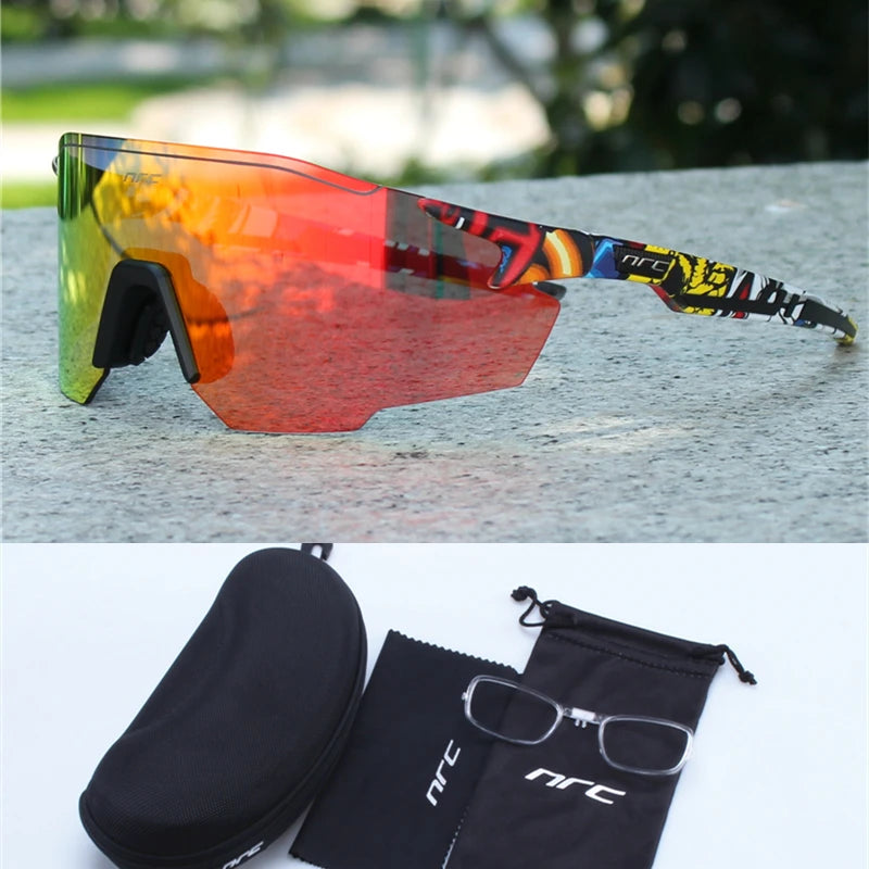 NRC Cycling Sunglasses With Box TR90 Outdoor Sports Bicycle Glasses MTB Mountain Bike Fishing Riding Eyewear for Men Women Glass