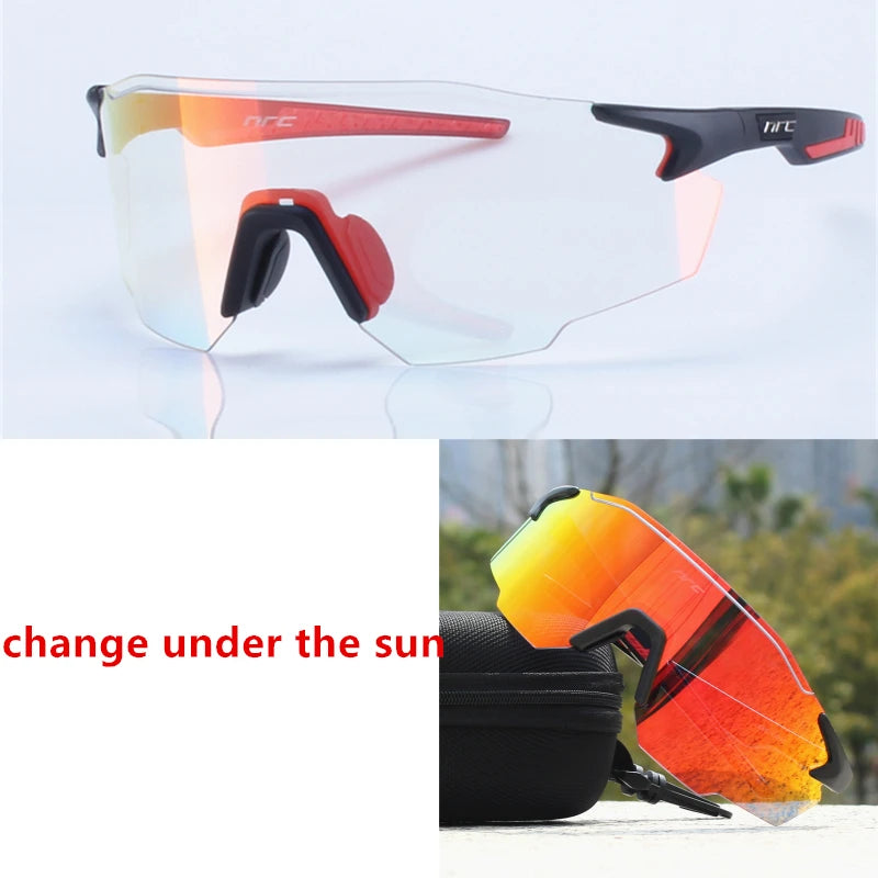 NRC Cycling Sunglasses With Box TR90 Outdoor Sports Bicycle Glasses MTB Mountain Bike Fishing Riding Eyewear for Men Women Glass