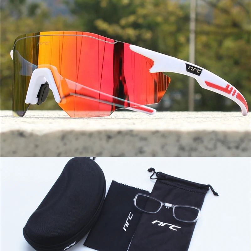 NRC Cycling Sunglasses With Box TR90 Outdoor Sports Bicycle Glasses MTB Mountain Bike Fishing Riding Eyewear for Men Women Glass