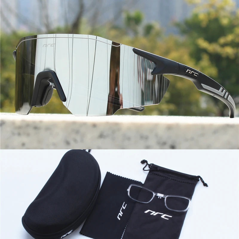 NRC Cycling Sunglasses With Box TR90 Outdoor Sports Bicycle Glasses MTB Mountain Bike Fishing Riding Eyewear for Men Women Glass