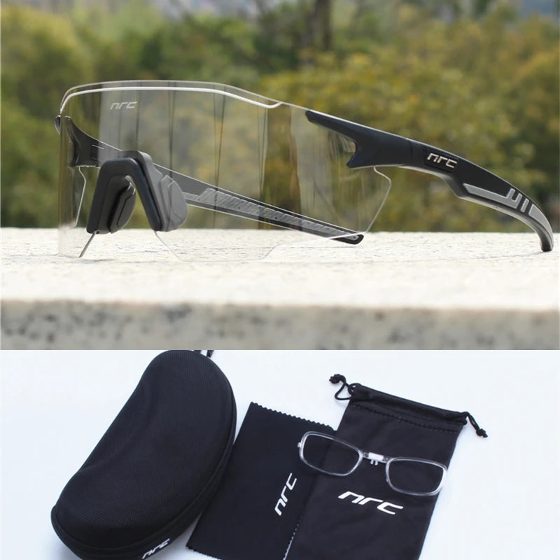 NRC Cycling Sunglasses With Box TR90 Outdoor Sports Bicycle Glasses MTB Mountain Bike Fishing Riding Eyewear for Men Women Glass
