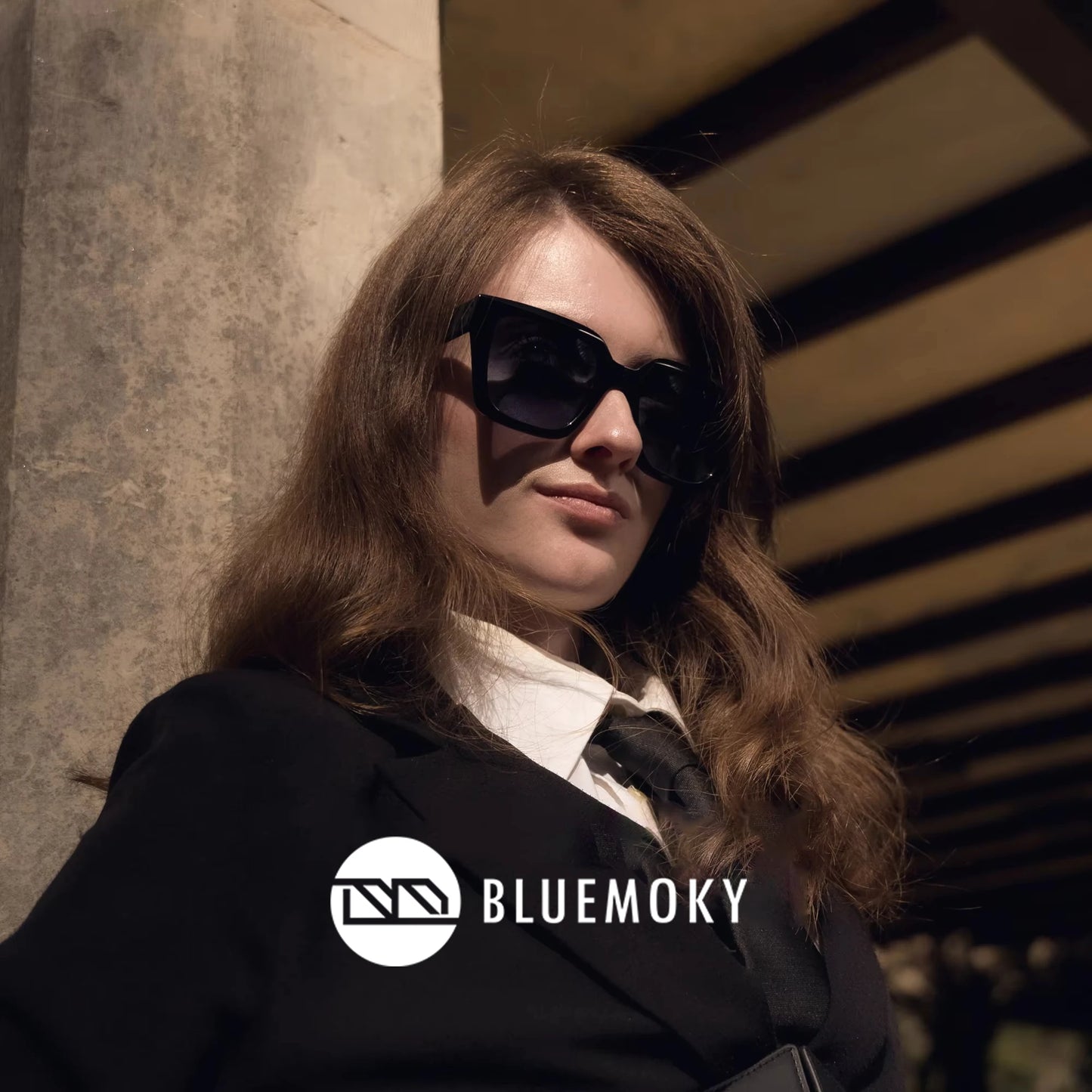 BLUEMOKY Square Prescription Sunglasses Polarized Progressive Sun Glasses For Women Ultra Lightweight UV400 Protection Shades